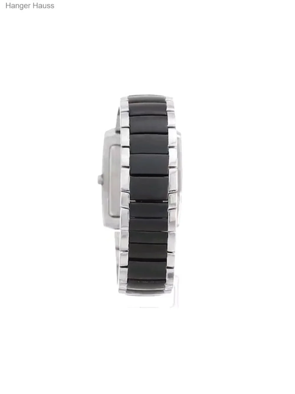 Men's Classic Rectangular Quartz Watch, Stainless Steel Bracelet, Water